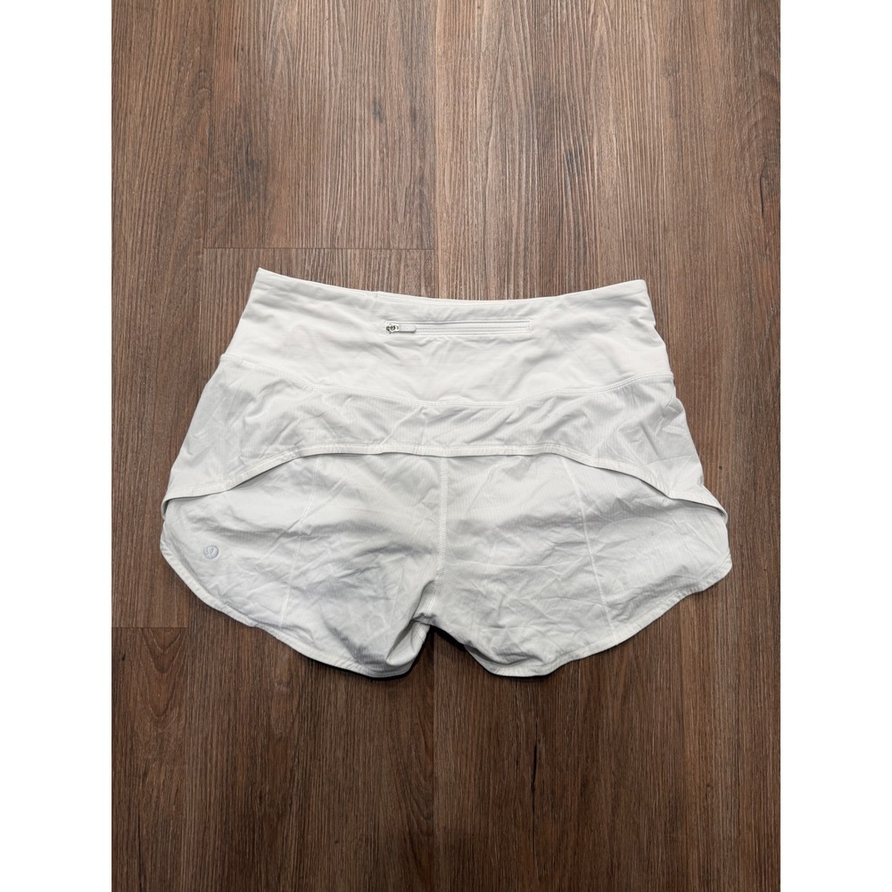Lululemon‎ Speed Up Low-Rise Lined Short 3 White LW7BCMT Size 8